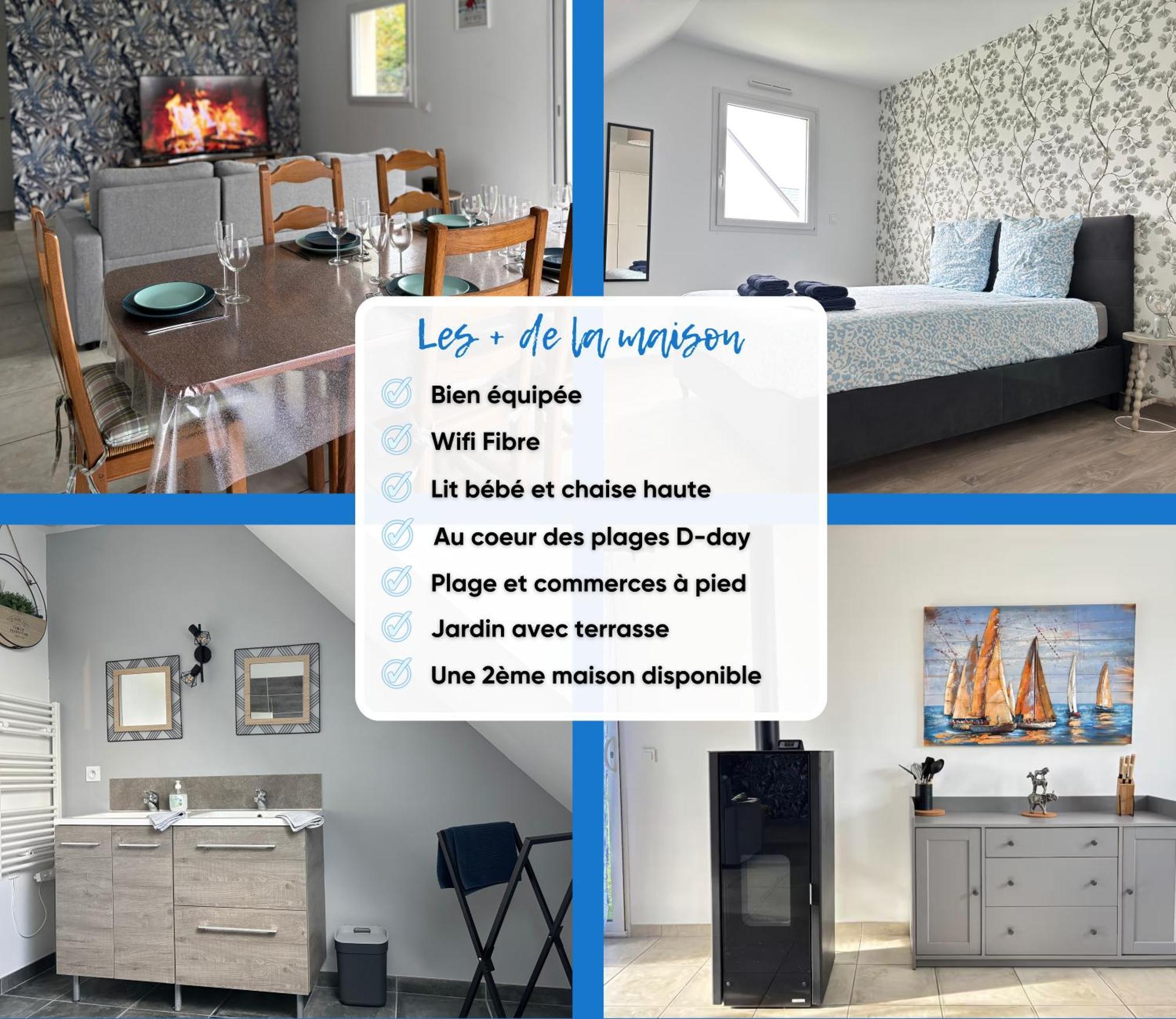 Les Dunes, Maison Neuve 8 P Bien Equipee Jardin Clos, Parking, Garage A 850 M De La Plage Et Centre Bourg, Sur Plages Du Debarquement Pres Arromanches Et Bayeux Asnelles Exterior photo